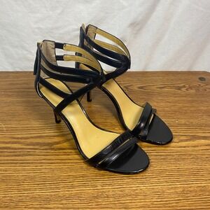 Nine West Black Heels Ankle Strap Stiletto Evening Party Shoes‎ 6M